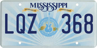 MS license plate LQZ368