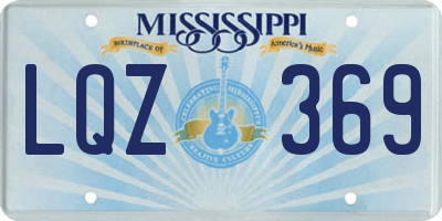 MS license plate LQZ369