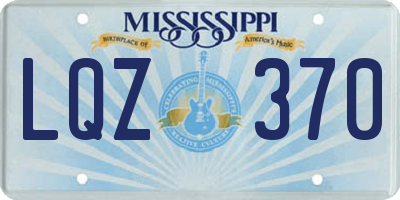MS license plate LQZ370