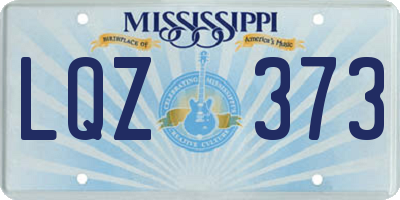 MS license plate LQZ373