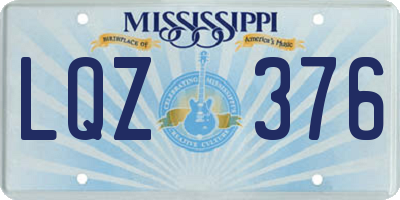 MS license plate LQZ376