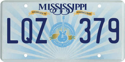 MS license plate LQZ379