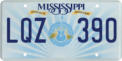 MS license plate LQZ390
