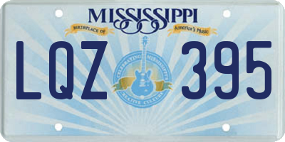 MS license plate LQZ395