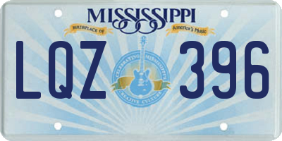MS license plate LQZ396