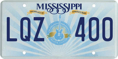 MS license plate LQZ400