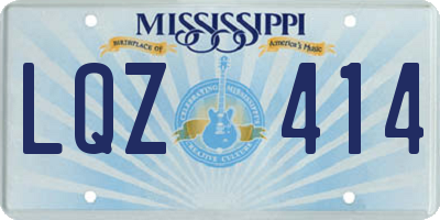 MS license plate LQZ414