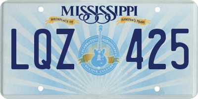 MS license plate LQZ425