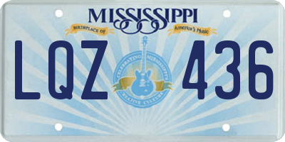 MS license plate LQZ436