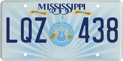 MS license plate LQZ438