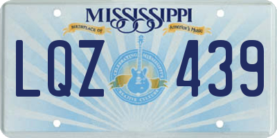 MS license plate LQZ439