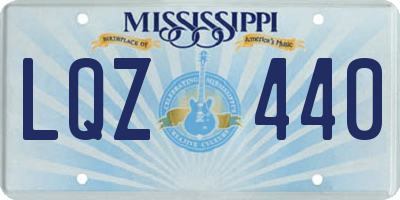 MS license plate LQZ440