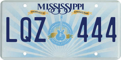 MS license plate LQZ444