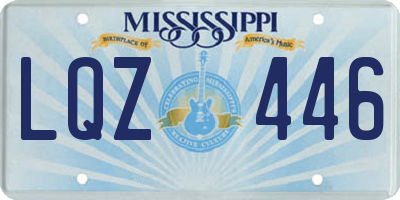 MS license plate LQZ446