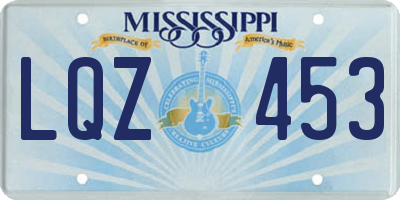 MS license plate LQZ453