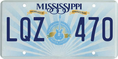 MS license plate LQZ470