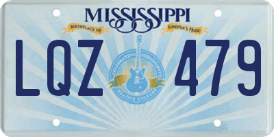MS license plate LQZ479