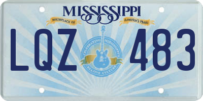 MS license plate LQZ483