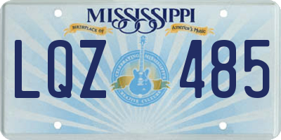 MS license plate LQZ485
