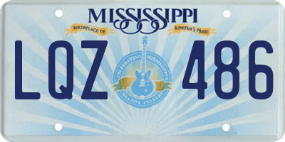 MS license plate LQZ486