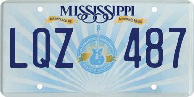 MS license plate LQZ487