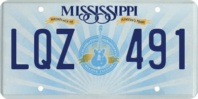 MS license plate LQZ491