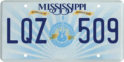 MS license plate LQZ509