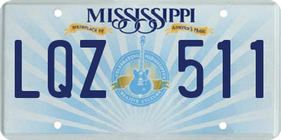 MS license plate LQZ511
