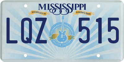 MS license plate LQZ515