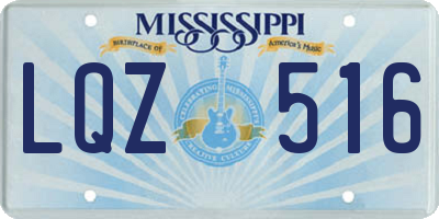 MS license plate LQZ516
