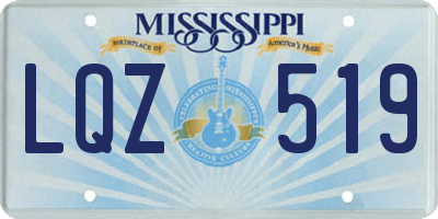 MS license plate LQZ519