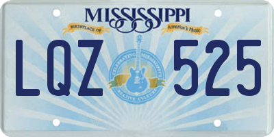 MS license plate LQZ525