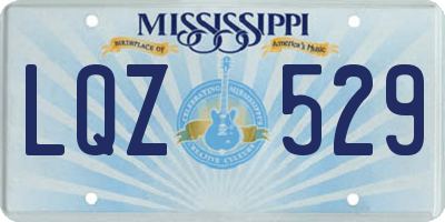 MS license plate LQZ529