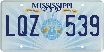 MS license plate LQZ539
