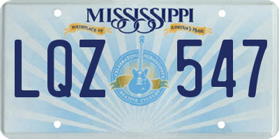 MS license plate LQZ547
