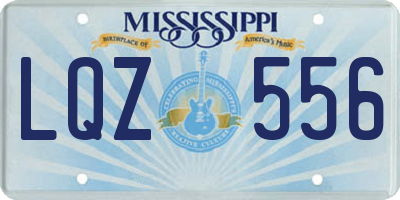 MS license plate LQZ556