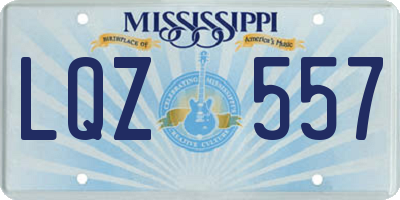 MS license plate LQZ557