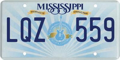 MS license plate LQZ559