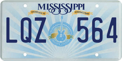 MS license plate LQZ564