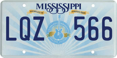 MS license plate LQZ566