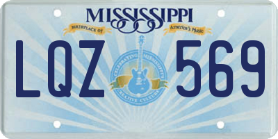 MS license plate LQZ569