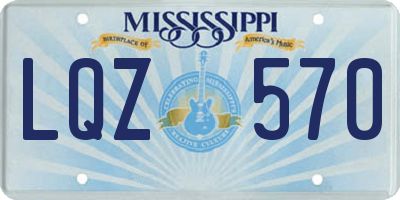 MS license plate LQZ570