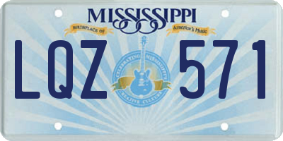 MS license plate LQZ571