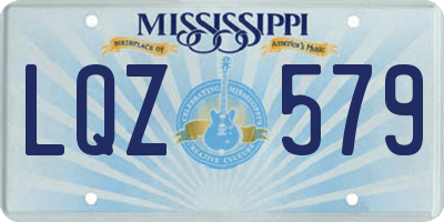 MS license plate LQZ579