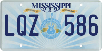 MS license plate LQZ586
