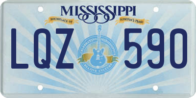 MS license plate LQZ590