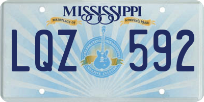 MS license plate LQZ592
