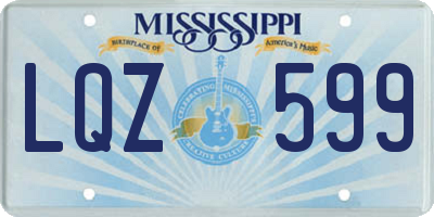 MS license plate LQZ599
