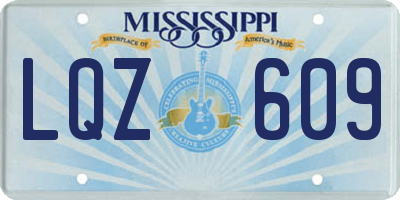 MS license plate LQZ609