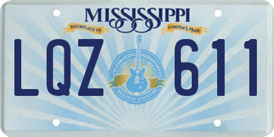 MS license plate LQZ611